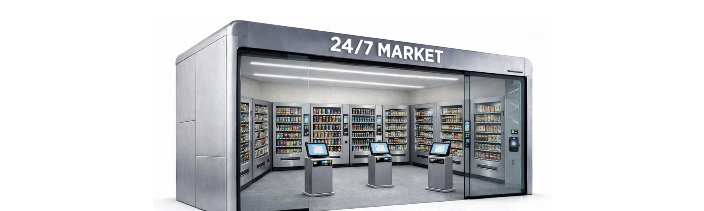 Farklı otomat tiplerini bir araya getiren otonom market ağı